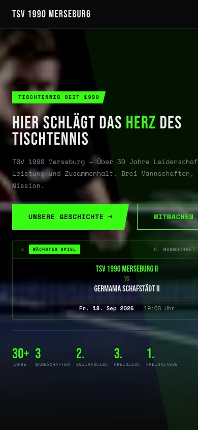 tsv-merseburg.de auf dem Smartphone